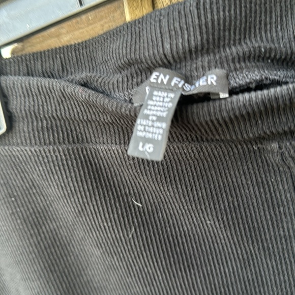 Eileen fisher large black mini rib tencel blend leggings EUC - Picture 5 of 5